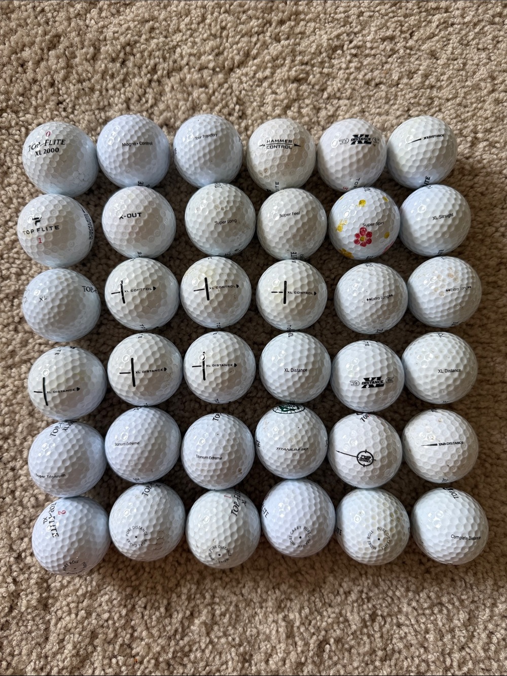 36 Assorted Top Flite Golf Balls